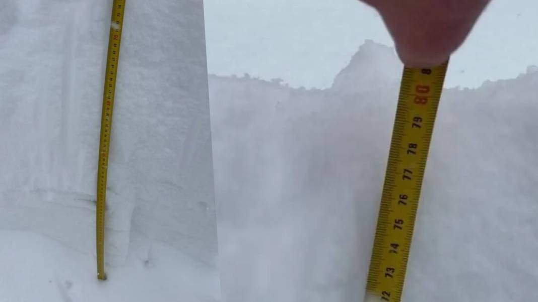 Araçlar yolda kaldı, kar kalınlığı 64 santimetreyi buldu...Uludağ eksi 9'u gördü 7